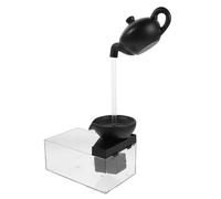 UPKOCH Creative Desktop Waterfall Fountain with Floating Teapot Figure Sturdy Micro Landscape Water Feature for Home Office Decor Relaxing Sound Tabletop Fountain with Fish Bowl Ornament