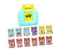 UPKOCH Creative Preschool Educational Blue Flash Cards Language Learning Machine for Lightweight Cognitive Development Game for Early Childhood English Skills