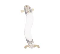 UPKOCH Crystal White Acrylic Violin Shoulder Rest Pad Portable Comfortable Support with Smooth Polished Surface and Stable Design for Secure Instrument Protection