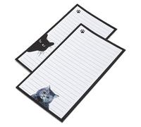 UPKOCH Cute Cat Tearable Memo Stickers 2pcs Smooth Writing Surface Paper Office Accessories for Classroom and Home Use