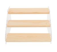 UPKOCH Dessert Display Rack Stepped Desktop Storage Stand Two Layer Wood