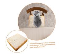 UPKOCH Detachable Cartoon Toast Bread Cushion Soft Plush Cat Mat Warm Sleeping Pad for Dogs and Cats Portable Cozy Bed for Sofa Car Outdoor