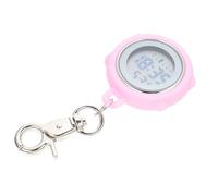 UPKOCH Digital Nurse Watch Clip-on with Pink Lanyard and Hook, Nursing School Essential Fob Watch with Digital Display, Doctor and Medical Staff Portable Exam Stopwatch