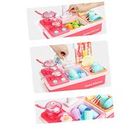 UPKOCH Dishwasher Electric Water Flow Pretend Kitchen Sink Playset Plastic Dishes for Role Play Pink Non Battery Operated Washing Up Enhancing Creativity and Practical Skills