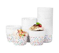 UPKOCH Disposable Paper Ice Cream Cups 100 Count 2.56 Inch Leak-Resistant Baking Liners for Cupcakes Muffins Party Supplies