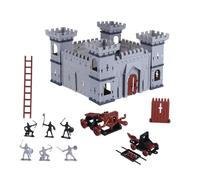 UPKOCH DIY Castle Model with Soldiers and Knights Educational Assembled for Boys Lightweight Environmental Plastic Stimulates Imagination and Skills Development