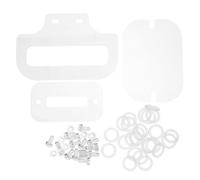 UPKOCH DIY Clear Acrylic Hamster Cage Accessories Kit with Plastic Screws Nuts Fixing Sheets Gaskets for Gerbil Mouse Small Pets Stable Secure Expansion