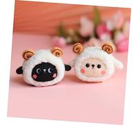 UPKOCH DIY Wool Felt Sheep Craft Kit for Beginners Safe Smooth Wool Material Parent Handmade Ornament Intelligent Hands for Creative Felting Fun