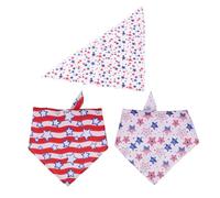 UPKOCH Dog Drool Bib Absorbent Grooming Bandana Usa Flag Patriotic Pet Outfit Soft Cozy Charming Star Pattern Small Dog Bib