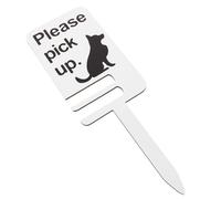 UPKOCH Dog Poop Pickup Sign with Stake Wooden Please Pick up Sign for Garden No Pooping Dog Notice for Outdoor Use Pet Waste Reminder