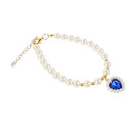 UPKOCH Dog Resin Adjustable Size 20-25cm Suitable for Celebrations and Festivals with Sapphire Pearl Decorative Design, Stylish and Practical Pet Collar for Cats and Pets