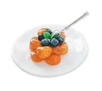 UPKOCH Dollhouse Dessert Miniature Model Decorative Fake Food Prop for Mini House Pretend Play Blueberry Dessert Scene Decor with Fine Workmanship and Lasting Color