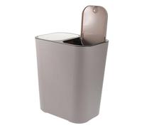 UPKOCH Double Compartment Waste Bin with Lid Home Kitchen Garbage Can for Dry and Wet Separation Modern Gray Dual Trash Container for Household and Restaurant Use