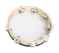 UPKOCH Double Row Hand Drum Tambourine with Bells Wooden Percussion Instrument for Educational for Rhythm Learning Birthday Party Favor Enhances Coordination and Concentration