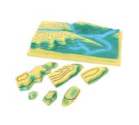 UPKOCH Educational Contours Line Map Model for Geography Learning Plastic Terrain Contour Tool Enhancing Spatial Understanding for Junior High Science Projects Homeschool Classroom Use