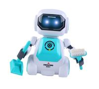 UPKOCH Educational Dancing Robot for Flashing Lights Music Stories and Intelligent Obstacle-avoiding Walking Blue Early Learning Interactive