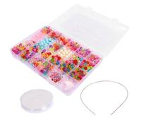 UPKOCH Educational DIY Beaded Set for Acrylic Handmade Craft Kit with Colorful Beads Enhances Creativity Logical Thinking and Practical Skills Safe Educational Plaything