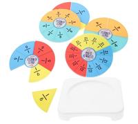 UPKOCH Educational Fraction Puzzle for Colorful Fraction Circles Manipulatives with Base and Basic Addition Montessori Math Teaching Tools for Elementary Students Random Color