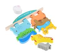 UPKOCH Educational Wooden Animal Stacking Toy for Boy Girl Develops Hand-eye Coordination Social Skills Fun Early Learning Balance Game for Toddlers Festival Gift