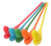UPKOCH Egg Spoon Race Game Outdoor Balance Training for Teamwork Material Party Favors Funny Interactive Playthings Red Yellow Blue Green Orange