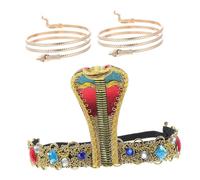 UPKOCH Egyptian Style Snake Design Headband and Bracelet Halloween Hair Band with Decorative Pharaoh Costume Accessories and Materials for Comfortable Wear