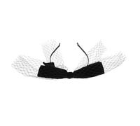 UPKOCH Elegant French Vintage Bow Headband for Women Velvet Mesh Knotted Hair Hoop Stylish Cloth Hair Accessory for Sophisticated Bridal Headdress Black