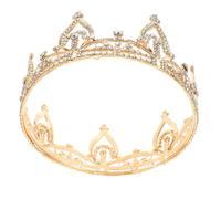 UPKOCH Elegant Rhinestone Princess Tiaras for Women Bridal Round Crown Headband Dazzling Masquerade Hair Accessory for Wedding Prom Birthday Festival Celebration
