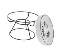 UPKOCH Elevated Ceramic Cat Bowl for Slow Eating Raised Pet Food Dish with Iron Stand for Cats and Small Dogs Whisker Friendly Design to Prevent Vomiting and Promote Comfort