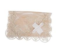 UPKOCH Embroidered Beige Piano Decorative Cover with Lace Pattern Lightweight Dustproof Cloth for Upright and Electronic Keyboards Simple Design Resistant to Dirt Washable Below