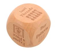 UPKOCH Engraved Wooden Sewing Decision Dice for Quilting Crafters Portable Handmade Quilting Tool Enhancing Creativity and Interactive Learning for Travel and Stitchwork Projects