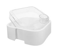 UPKOCH Escape Proof Small Plastic Turtle Tank with Basking Platform and Lid, Reptile Habitat Aquarium 11.8x11.8x6.3 Inches for Turtle and Terrapin Care