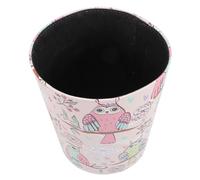 UPKOCH European-style Leather Home Trash Can with No Lid Design, Waterproof Storage Bucket Featuring Gorgeous Printing Patterns, for Bedroom Or Office Use