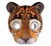 UPKOCH EVA Leopard Animal Mask Half Face Lightweight Breathable Cosplay Prop with Elastic Band for Halloween Carnival Masquerade Party Festival