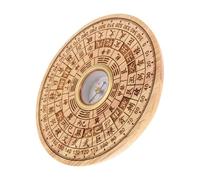 UPKOCH Feng Shui Compass Decorative Wood Craft Chinese Style Compass for Home Office Unique Ornaments for Feng Shui Observations Durable Design for Camping Teaching