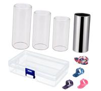 UPKOCH Finger Picks Thumb Picks for Guitar Metal Slides Glass Slides Plectrums Storage Case Included