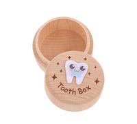 UPKOCH First Tooth Collection Box Wooden Tooth Storage for Boys and Girls Modern Minimalist Design Capacity Keepsake Container for Newborn Memories