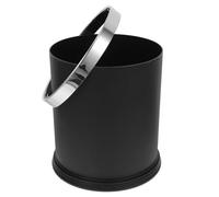 UPKOCH Flame Retardant Plastic Trash Can for Indoor and Hotel Rooms, Black Storage Bin with Sl nd Simple Design, Bathroom or Office Waste Container
