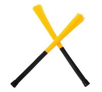 UPKOCH Flexible Nylon Jazz Drum Brushes for Acoustic and Snare Drums, Yellow Wave Pattern Brush Sticks, Compact Percussion Accessories for Jazz Drumming and Musical Instruments