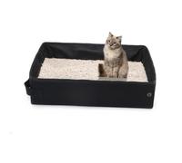 UPKOCH Foldable Cat Litter Box Comfortable Cleaning Basin for Cats S Black Practical Pet Toilet for Easy Use and Maintenance Durable Design for Use