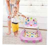UPKOCH Foldable Walker with Mute Wheels and Comfortable Seat Musical Push Along Walker for Boys and Learning to Walk Smooth Glide Carpet and Hard Floors