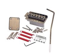 UPKOCH GA296 Electric Guitar Tremolo Bridge with Neck Plate Set Bronze Single Rocker Design Sturdy Guitar Parts for Musical Instruments