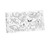 UPKOCH Giant Space-Themed Coloring Poster Roll Large DIY Drawing Paper for Creative Art Early Education Safe Non-Sticky Wall Craft Paper for Boys
