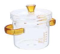 UPKOCH Glass Cooking Pot with Lid Stovetop Pot Glass Saucepan Simmer pourri Simmer with Lid Borosilicate Cookware for Soup Milk Pasta Noodles 400ml