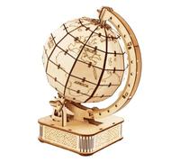 UPKOCH Globe Puzzle Model for DIY Educational for Boys Creative Wooden Decor Enhances Geography Understanding Safe Design with Smooth Edges Learning Experience
