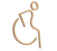 UPKOCH Golden Acrylic Handicap Toilet Sign for Bathroom Doors, Waterproof and Scratch-resistant Accessibility Washroom Signage for Wheelchair Users, Unisex Public Restroom Indicator