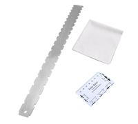 UPKOCH Guitar Luthier Measuring Tools Stainless Steel Notched Neck Straight Edge Fretboard Ruler String Height Gauge with Cleaning Cloth for Electric Guitar Maintenance