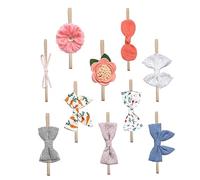 UPKOCH Hairbands Assorted Color Printed Headdress with Lovely Bowknot Designs Elastic Headbands for Newborns Daily Wear Party Accessories