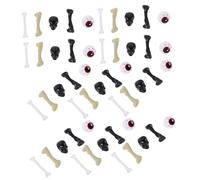 UPKOCH Halloween Realistic Skull and Bloody Eyeball Hollow Plastic Bone and Red Vein Eyes Lightweight Halloween Party Decorations and Table Props