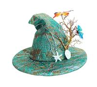 UPKOCH Halloween Wizard Hat with for Women Adults Green Cosplay Costume Accessory Eye-catching Witch Headwear for Halloween Party and Role Play Events