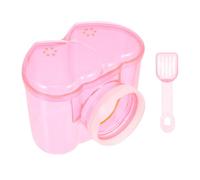 UPKOCH Hamster Bathtub Acrylic PET Hamster Bathroom with Sand Shovel Lightweight Easy to Clean Red Cage Accessory
